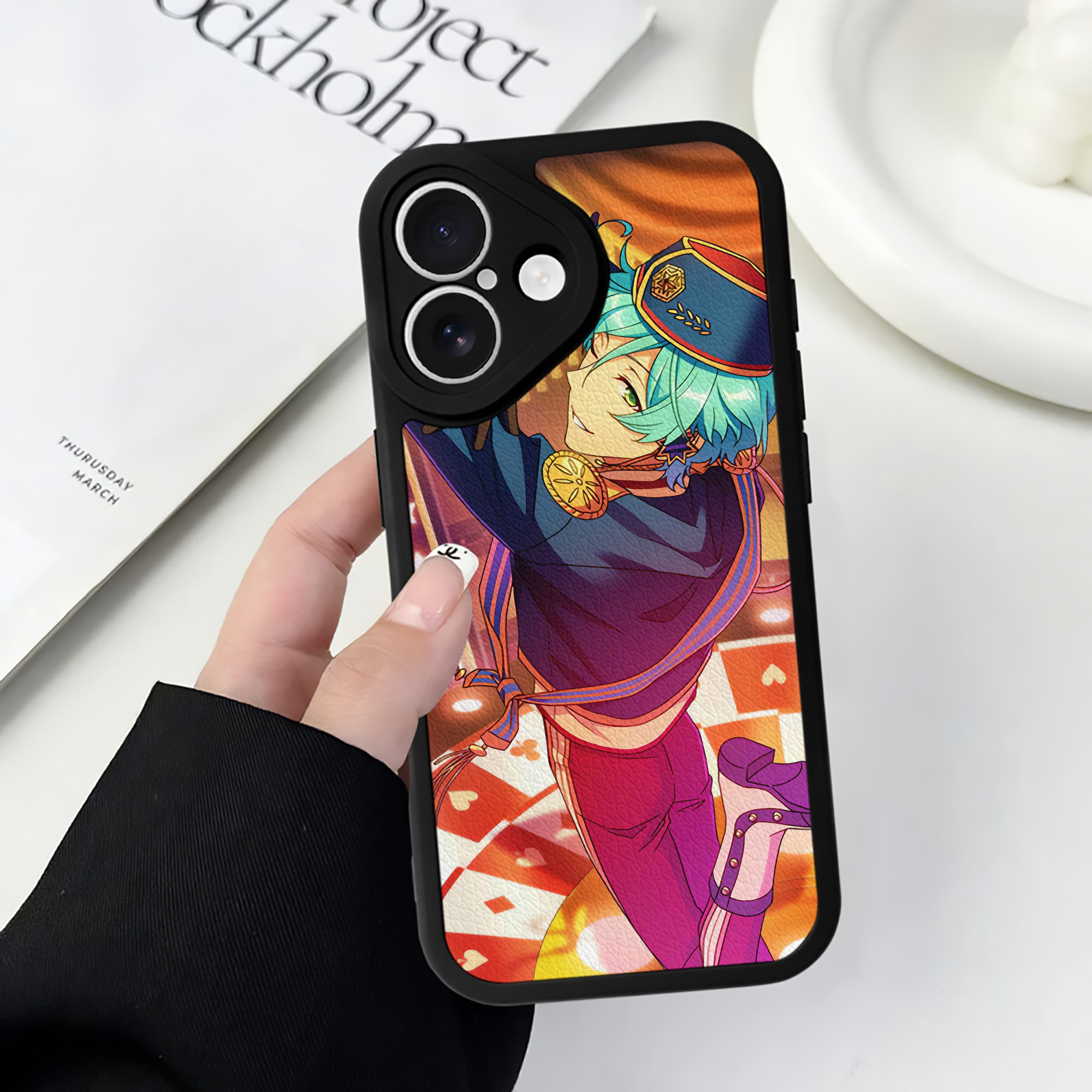 （画像用） あんさんぶるスターズ! Ensemble Stars 【iPhone 16シリーズ対応】シリコンスマホケース（レザー調） 材質：シリコン
